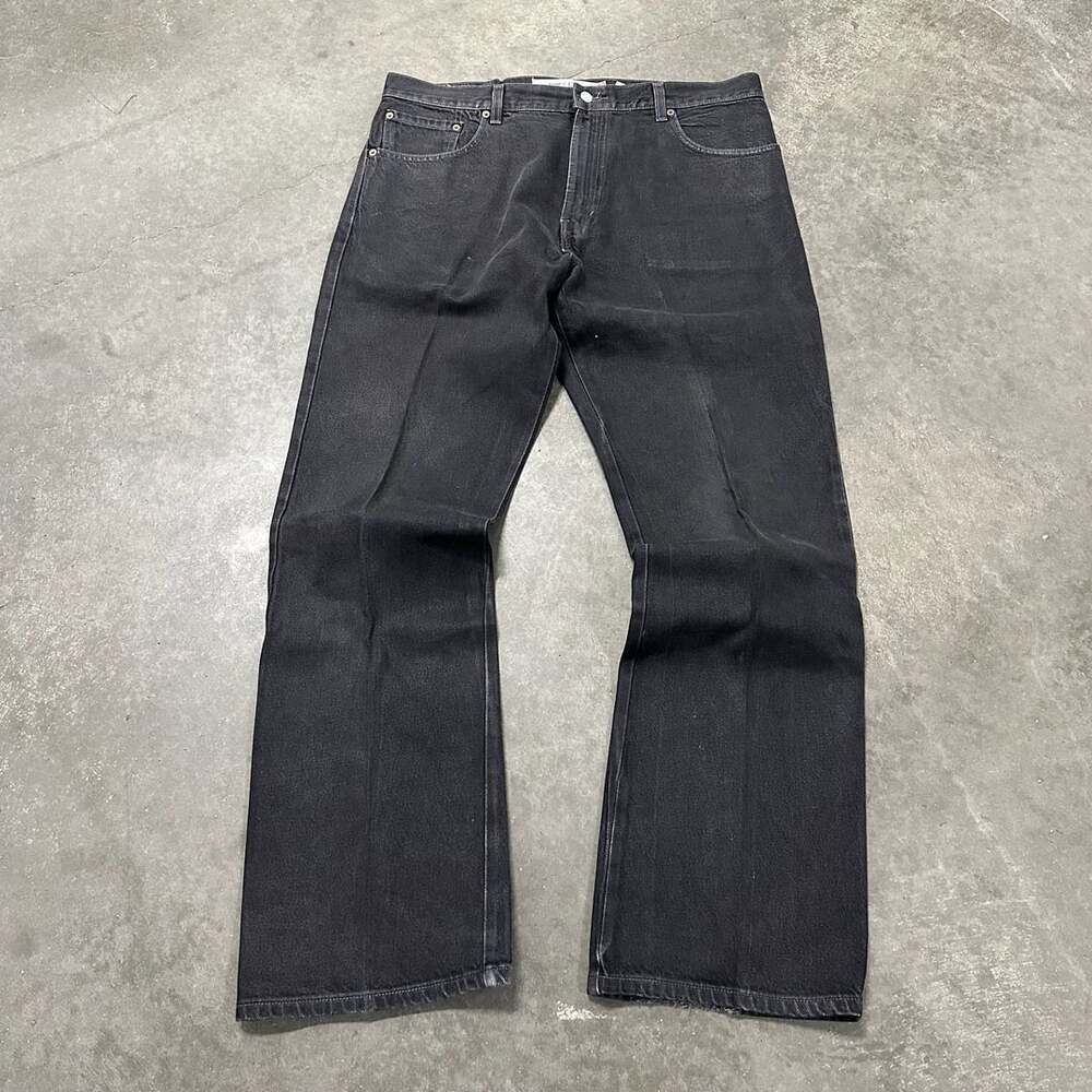 Levi’s 517 Bootcut Jeans 38x32 Distressed Hem Faded Denim Y2K Western